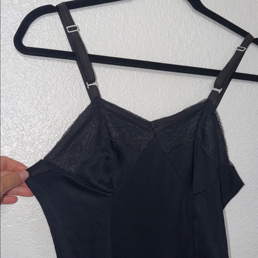 Vintage Black Chemise with Lace Detail - Picture 2 of 5